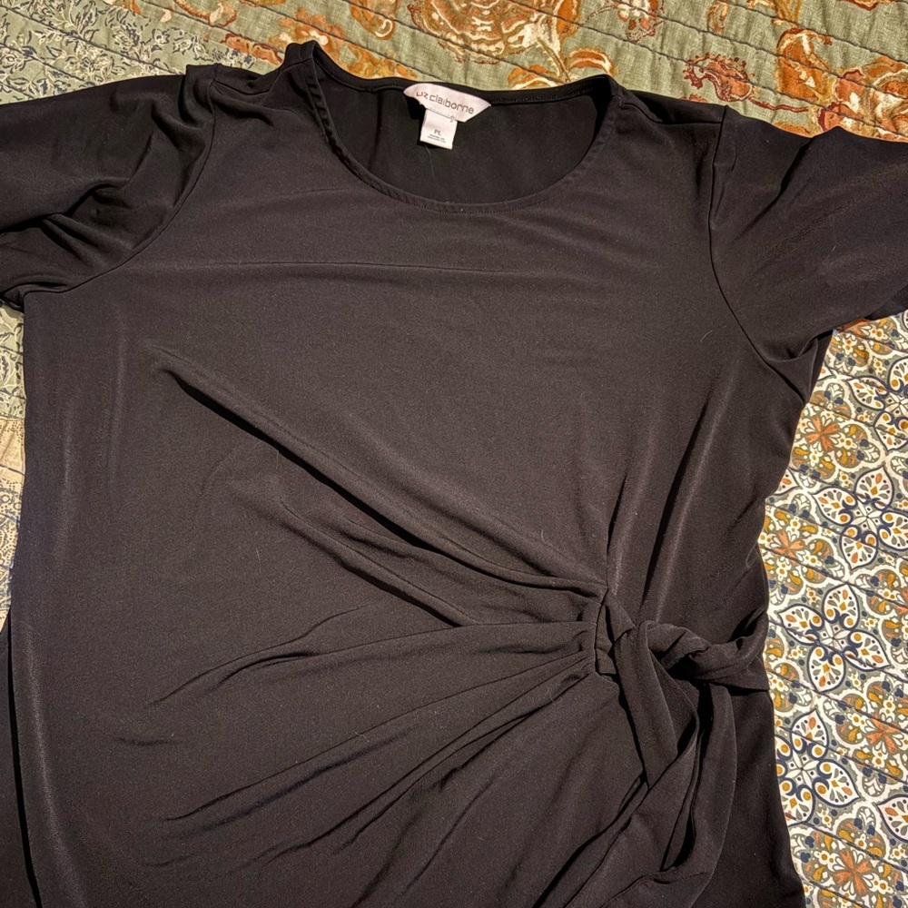 Liz Claiborne Black Short Sleeve Top